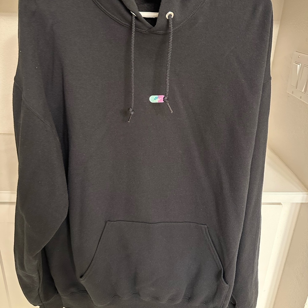 Black Unisex Hoodie with Design on Back